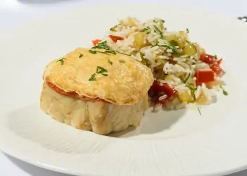 Белая рыба по-ленинградски + рис с овощами1